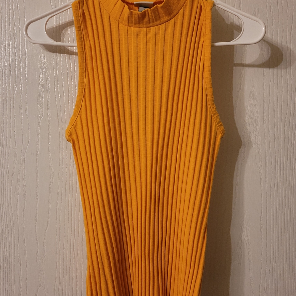 a new day Ribbed Sleeveless Top in Bright Yellow